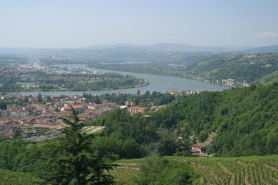 Vallée du Rhône depuis l'observatoire de Condrieu